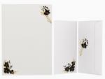 Stationery Black Flowers Writing paper